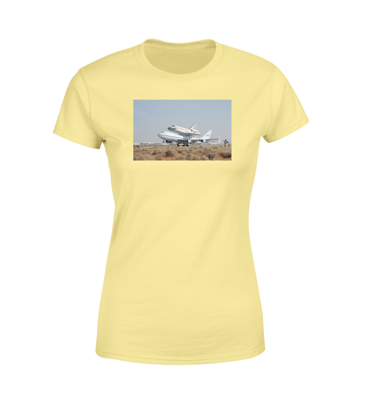Boeing 747 Carrying Nasa's Space Shuttle Designed Women T-Shirts