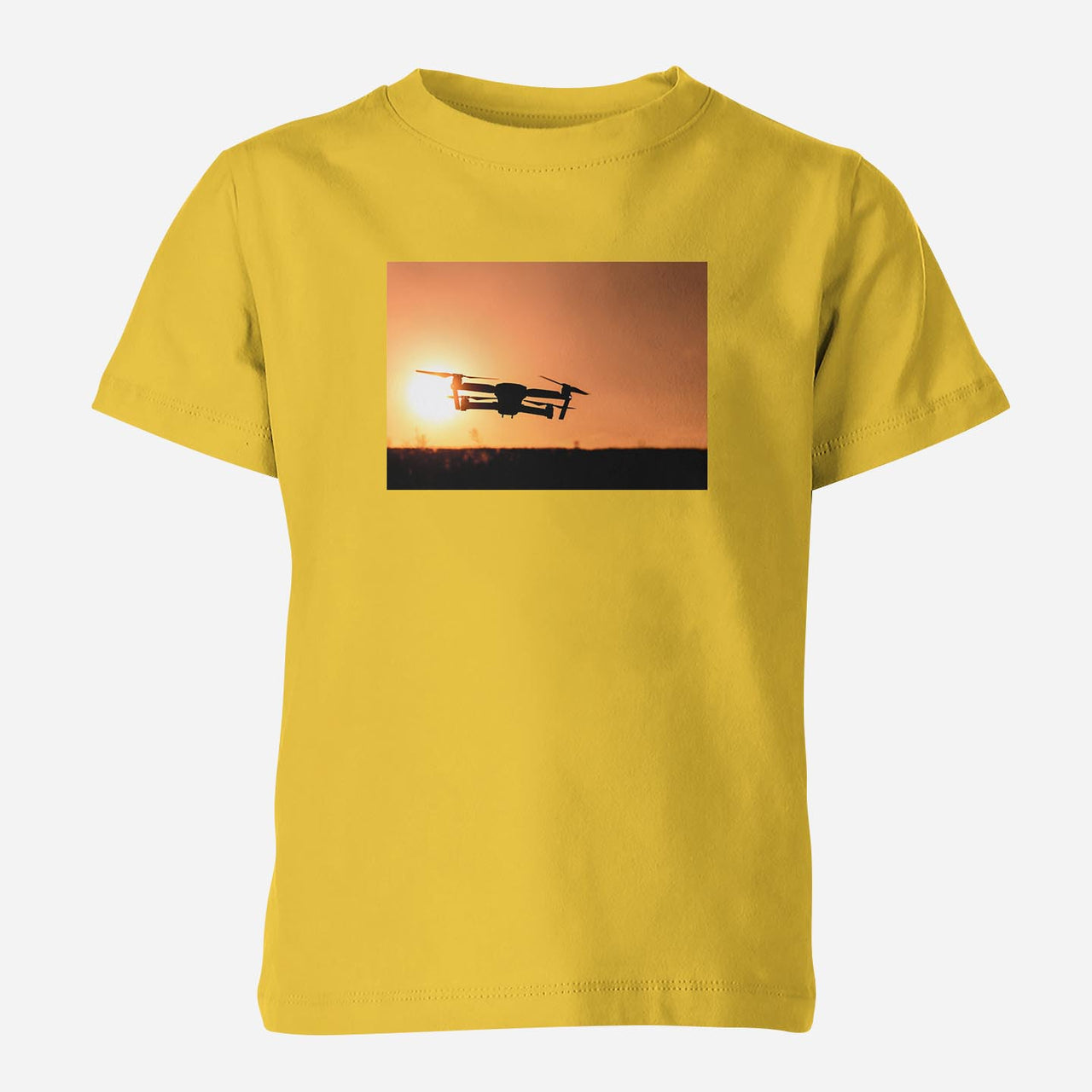 Amazing Drone in Sunset Designed Children T-Shirts