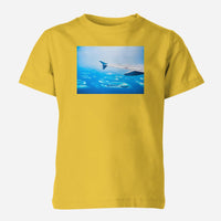 Thumbnail for Outstanding View Through Airplane Wing Designed Children T-Shirts
