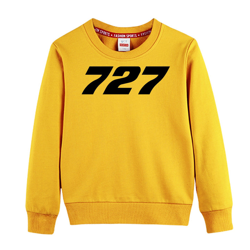 727 Flat Text Designed "CHILDREN" Sweatshirts