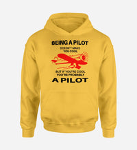 Thumbnail for If You're Cool You're Probably a Pilot Designed Hoodies
