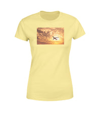 Thumbnail for Plane Passing By Designed Women T-Shirts