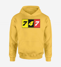 Thumbnail for Flat Colourful 747 Designed Hoodies