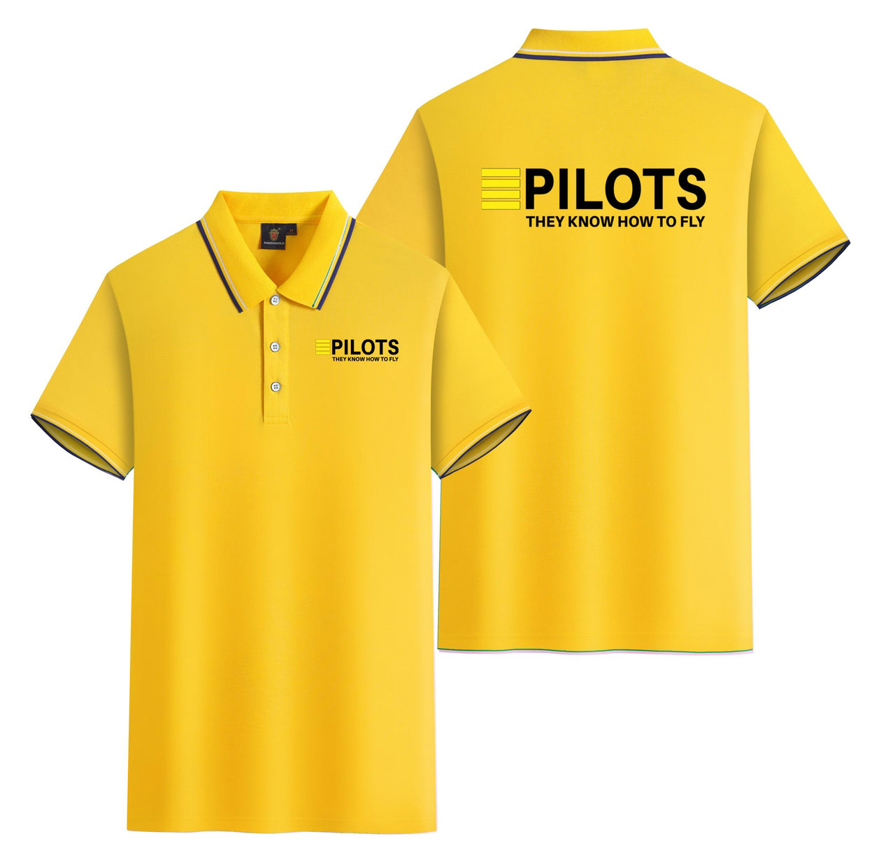 Pilots They Know How To Fly Designed Stylish Polo T-Shirts (Double-Side)