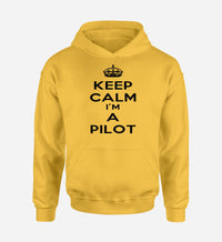 Thumbnail for Keep Calm I'm a Pilot Designed Hoodies