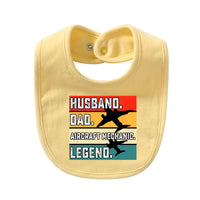 Thumbnail for Husband & Dad & Aircraft Mechanic & Legend Designed Baby Saliva & Feeding Towels