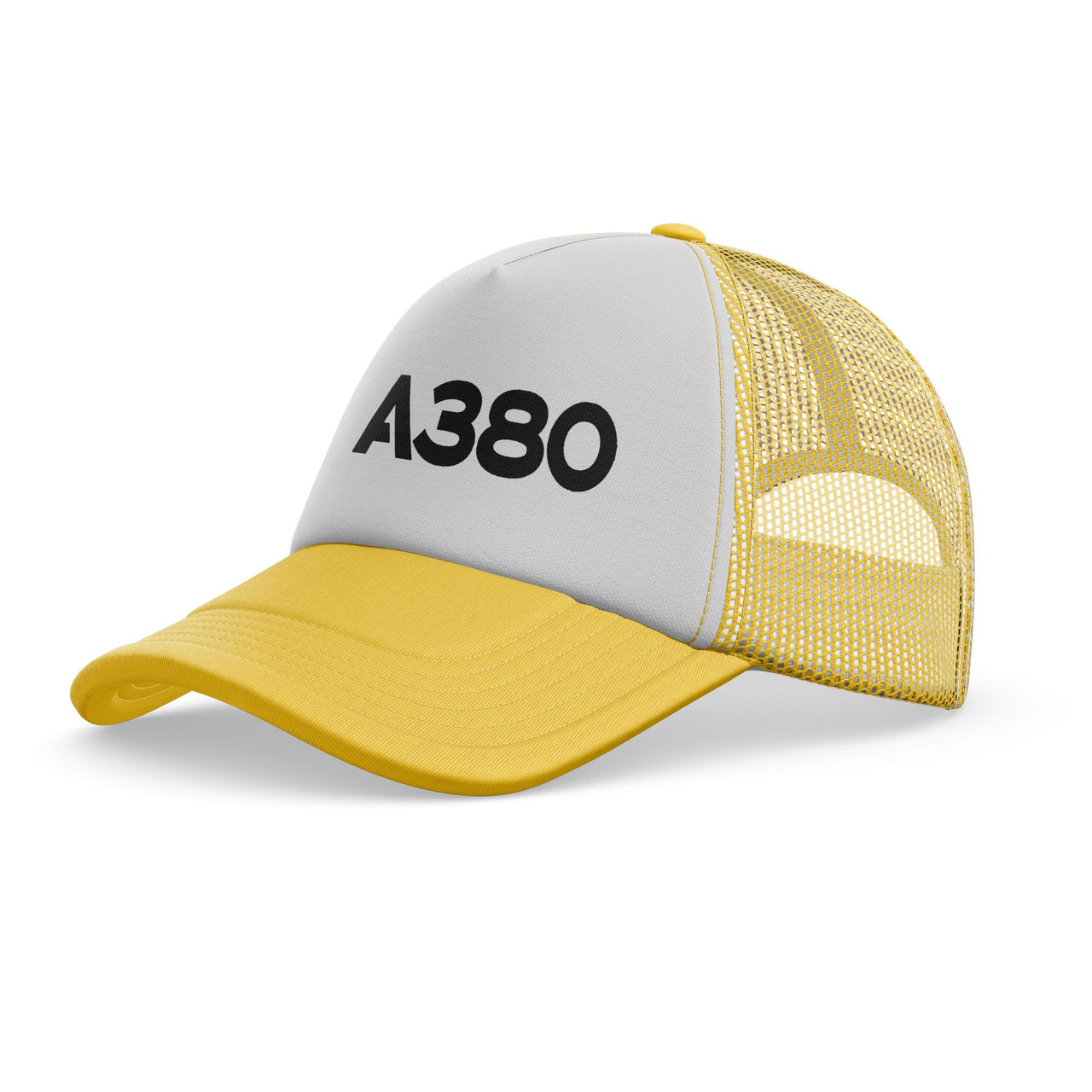 A380 Flat Text Designed Trucker Caps & Hats