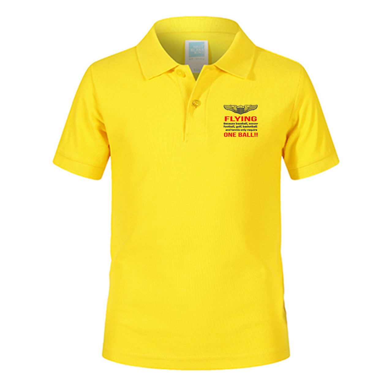 Flying One Ball Designed Children Polo T-Shirts