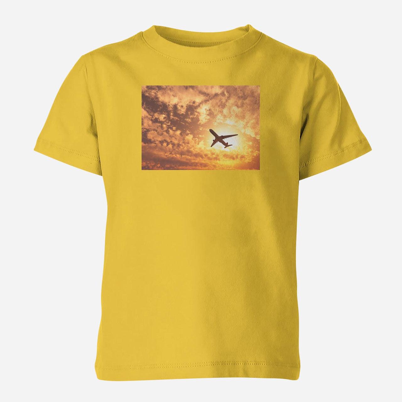 Plane Passing By Designed Children T-Shirts