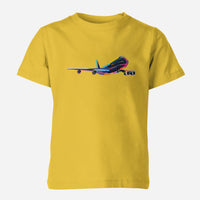 Thumbnail for Multicolor Airplane Designed Children T-Shirts