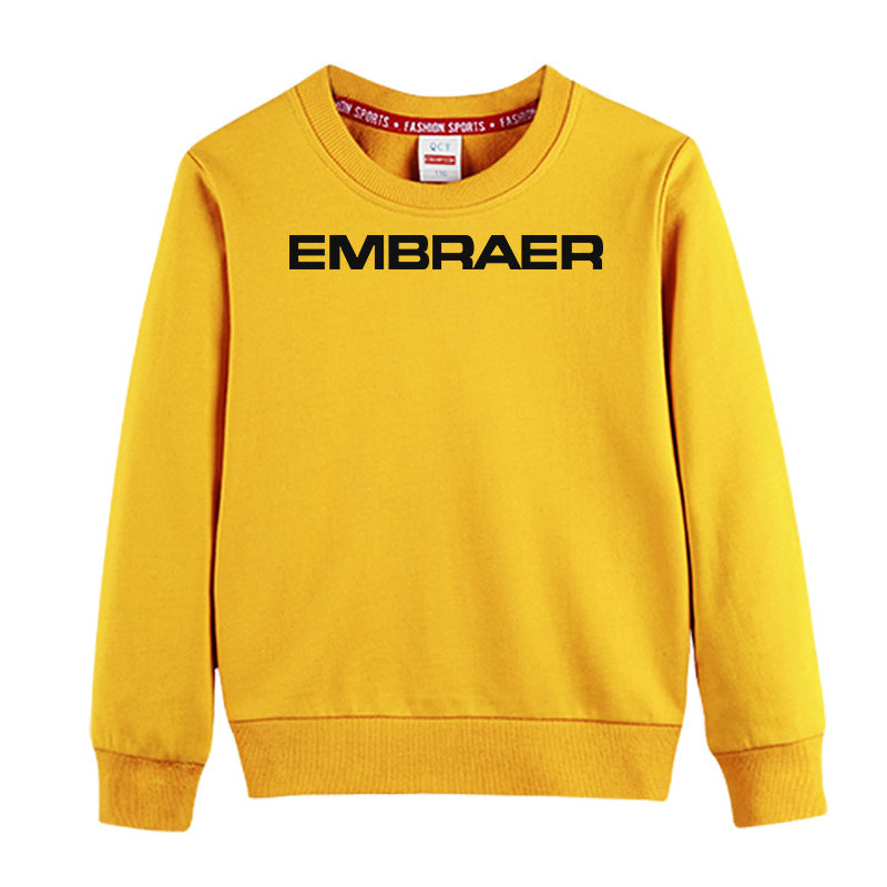 Embraer & Text Designed "CHILDREN" Sweatshirts
