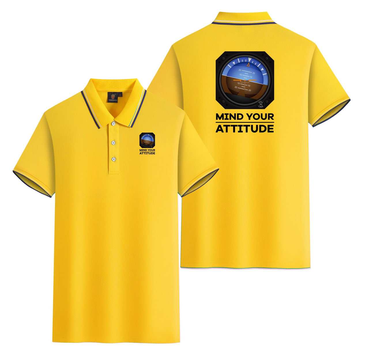 Mind Your Attitude Designed Stylish Polo T-Shirts (Double-Side)