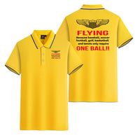 Thumbnail for Flying One Ball Designed Stylish Polo T-Shirts (Double-Side)