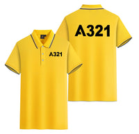 Thumbnail for A321 Flat Text Designed Stylish Polo T-Shirts (Double-Side)