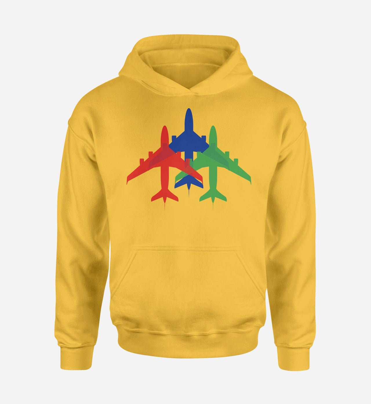 Colourful 3 Airplanes Designed Hoodies