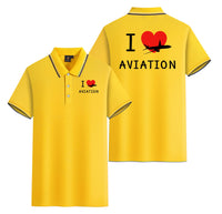 Thumbnail for I Love Aviation Designed Stylish Polo T-Shirts (Double-Side)