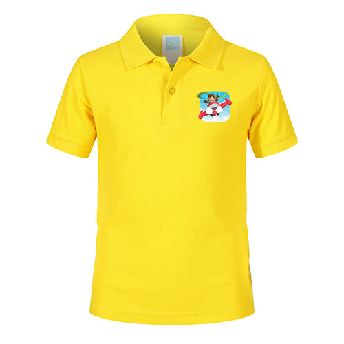 Happy Pilot Designed Children Polo T-Shirts