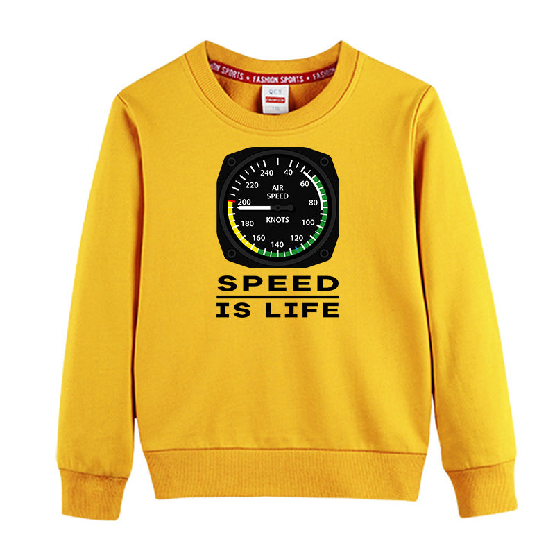 Speed Is Life Designed "CHILDREN" Sweatshirts