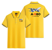 Thumbnail for Airbus A380 Love at first flight Designed Stylish Polo T-Shirts (Double-Side)