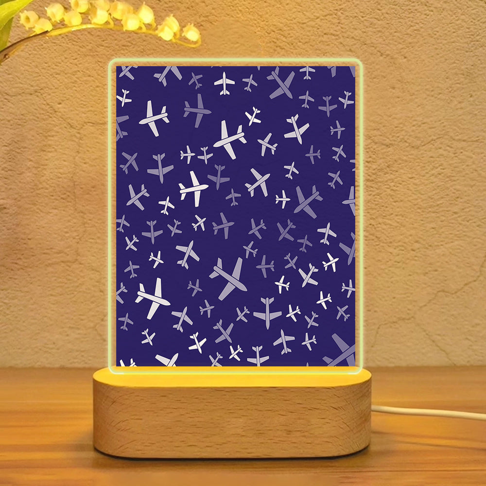 Different Sizes Seamless Airplanes Designed Night Lamp
