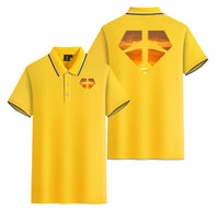 Thumbnail for Supermen of The Skies (Sunset) Designed Stylish Polo T-Shirts (Double-Side)
