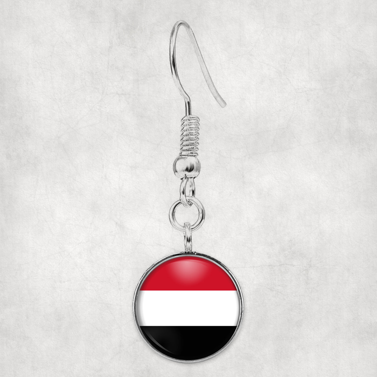 Yemen Flag Designed Earrings