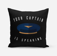 Thumbnail for Your Captain Is Speaking Designed Pillows