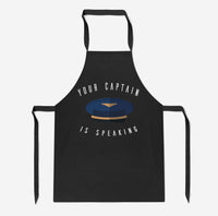 Thumbnail for Your Captain Is Speaking Designed Kitchen Aprons