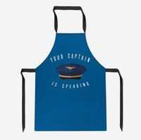 Thumbnail for Your Captain Is Speaking Designed Kitchen Aprons