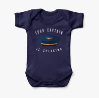 Thumbnail for Your Captain Is Speaking Designed Baby Bodysuits