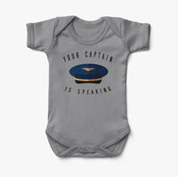 Thumbnail for Your Captain Is Speaking Designed Baby Bodysuits