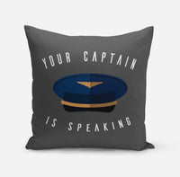 Thumbnail for Your Captain Is Speaking Designed Pillows