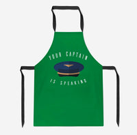 Thumbnail for Your Captain Is Speaking Designed Kitchen Aprons