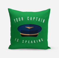 Thumbnail for Your Captain Is Speaking Designed Pillows