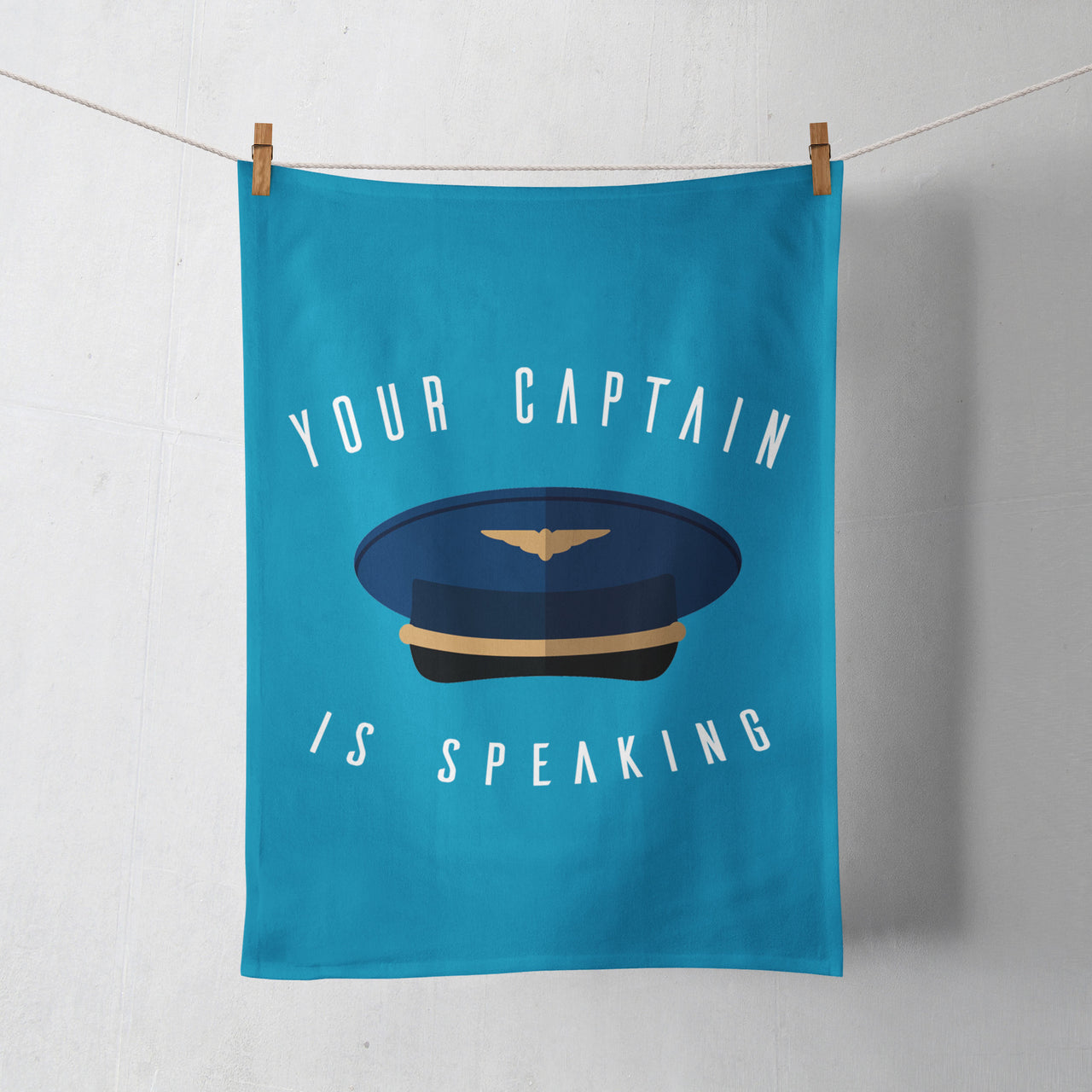 Your Captain Is Speaking Designed Towels