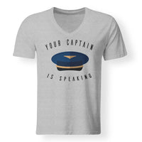 Thumbnail for Your Captain Is Speaking Designed V-Neck T-Shirts