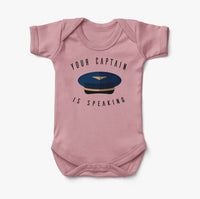 Thumbnail for Your Captain Is Speaking Designed Baby Bodysuits