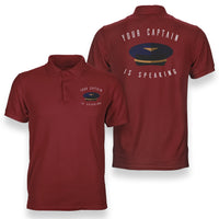 Thumbnail for Your Captain Is Speaking Designed Double Side Polo T-Shirts