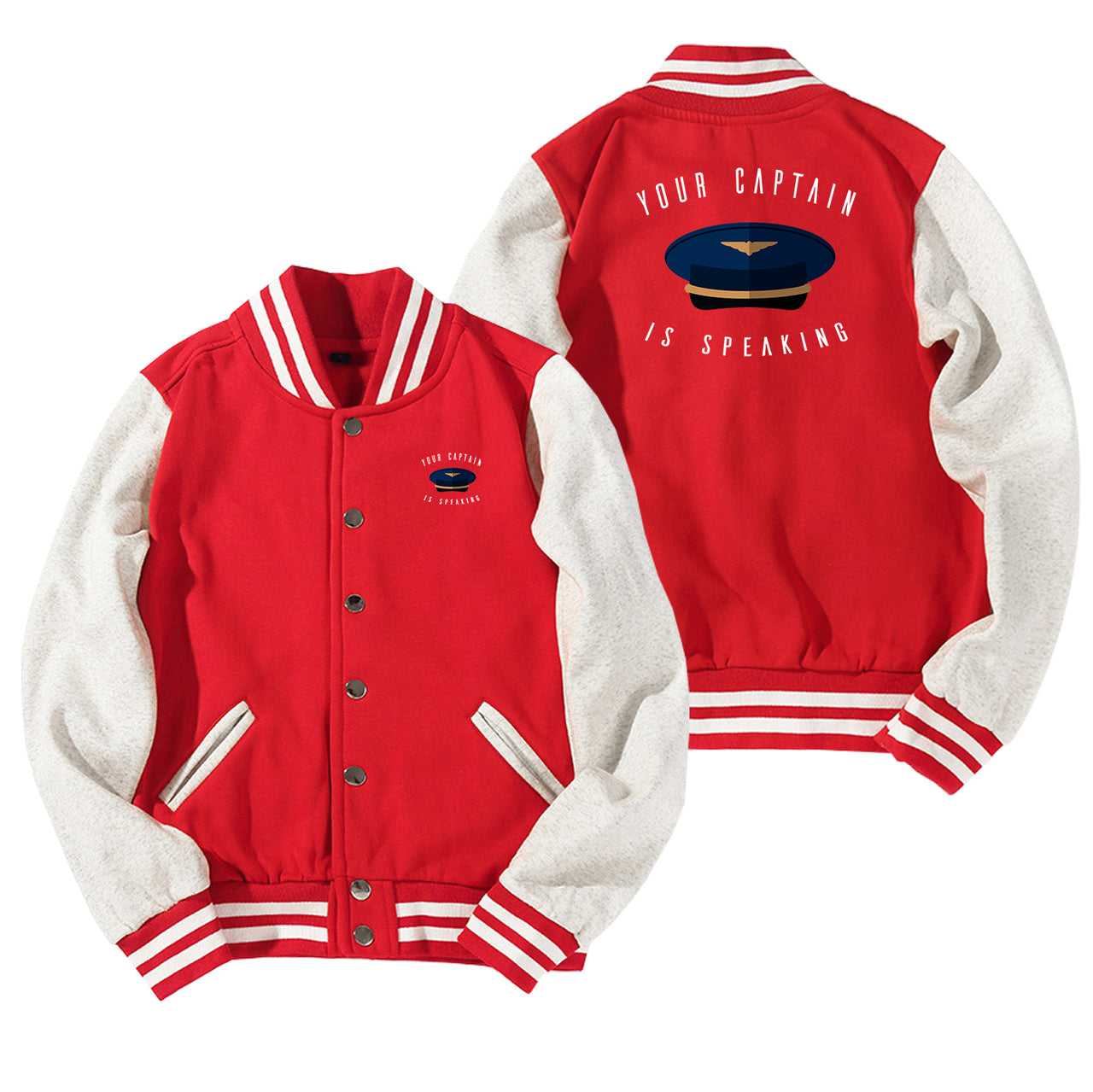 Your Captain Is Speaking Designed Baseball Style Jackets