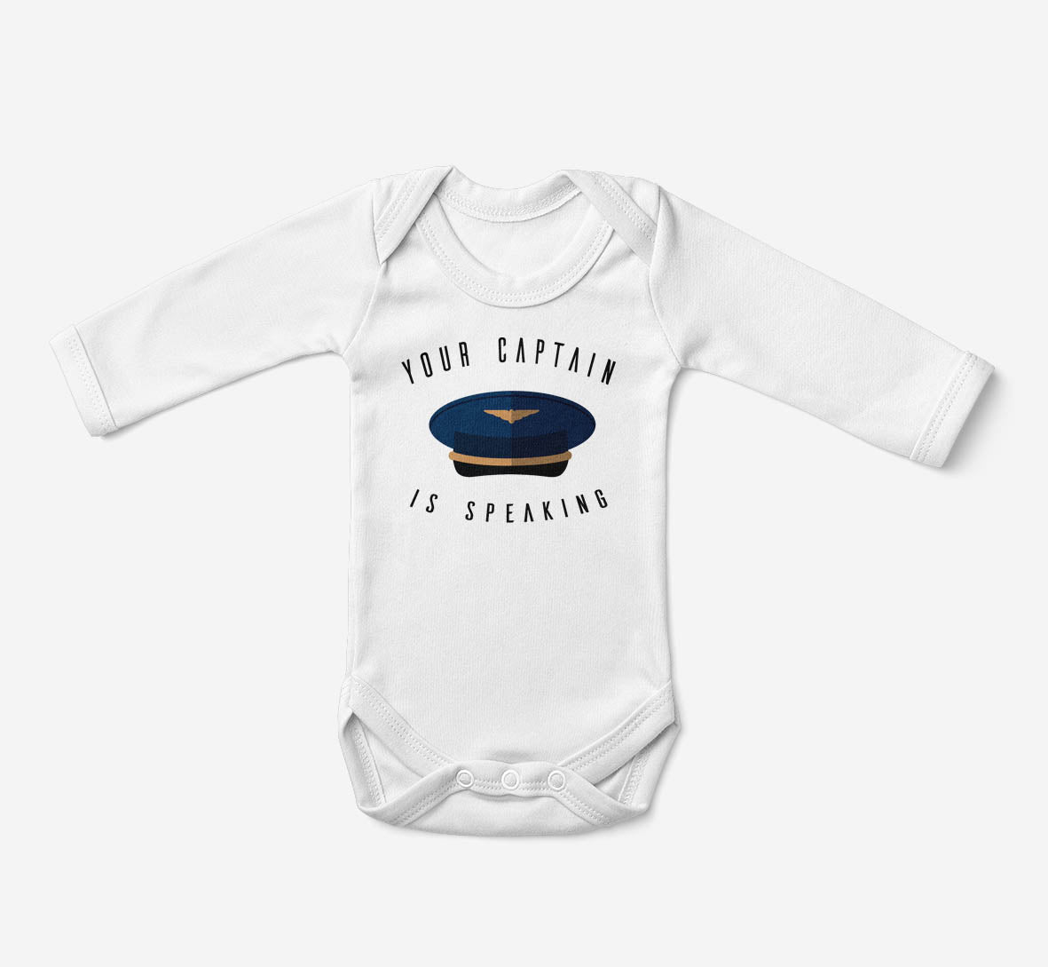 Your Captain Is Speaking Designed Baby Bodysuits