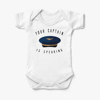 Thumbnail for Your Captain Is Speaking Designed Baby Bodysuits