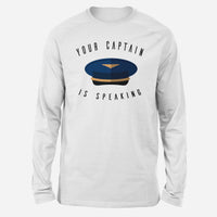 Thumbnail for Your Captain Is Speaking Designed Long-Sleeve T-Shirts