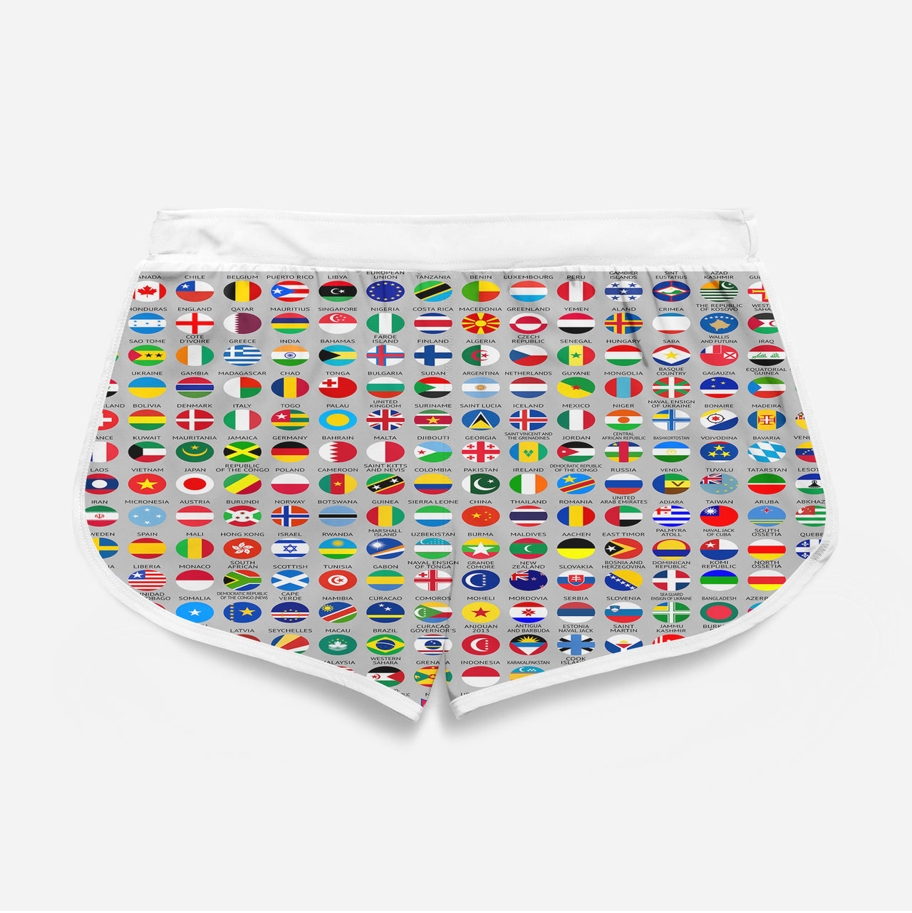 220 World's Flags Designed Women Beach Style Shorts