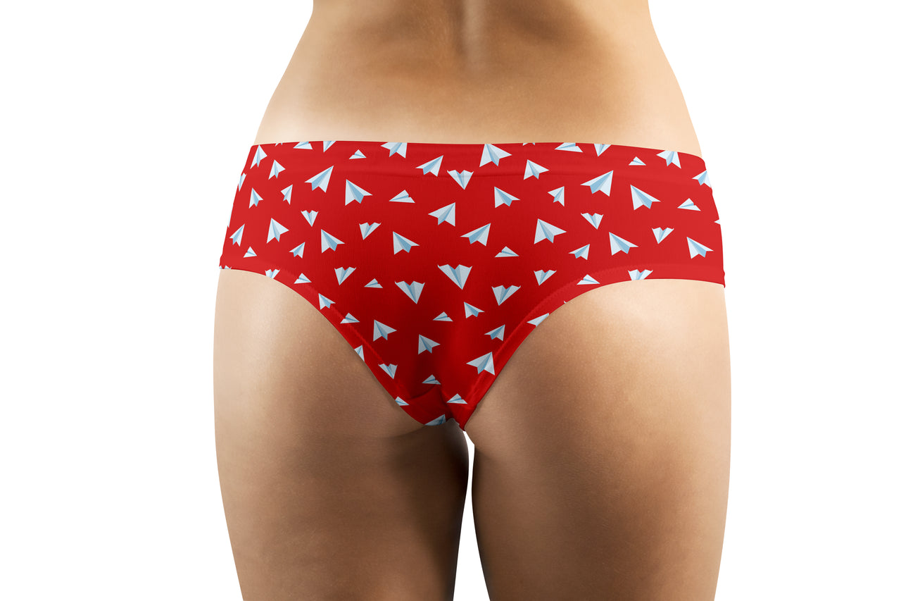 Paper Airplanes (Red) Designed Women Panties & Shorts