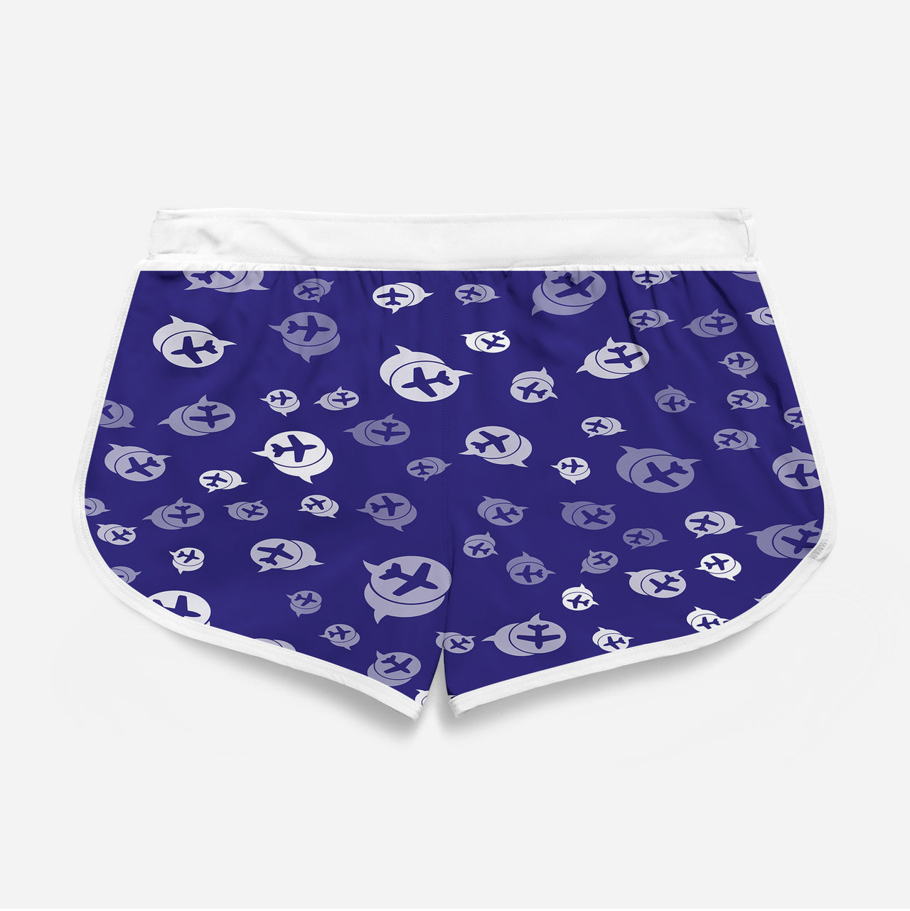 Airplane Notification Theme Designed Women Beach Style Shorts