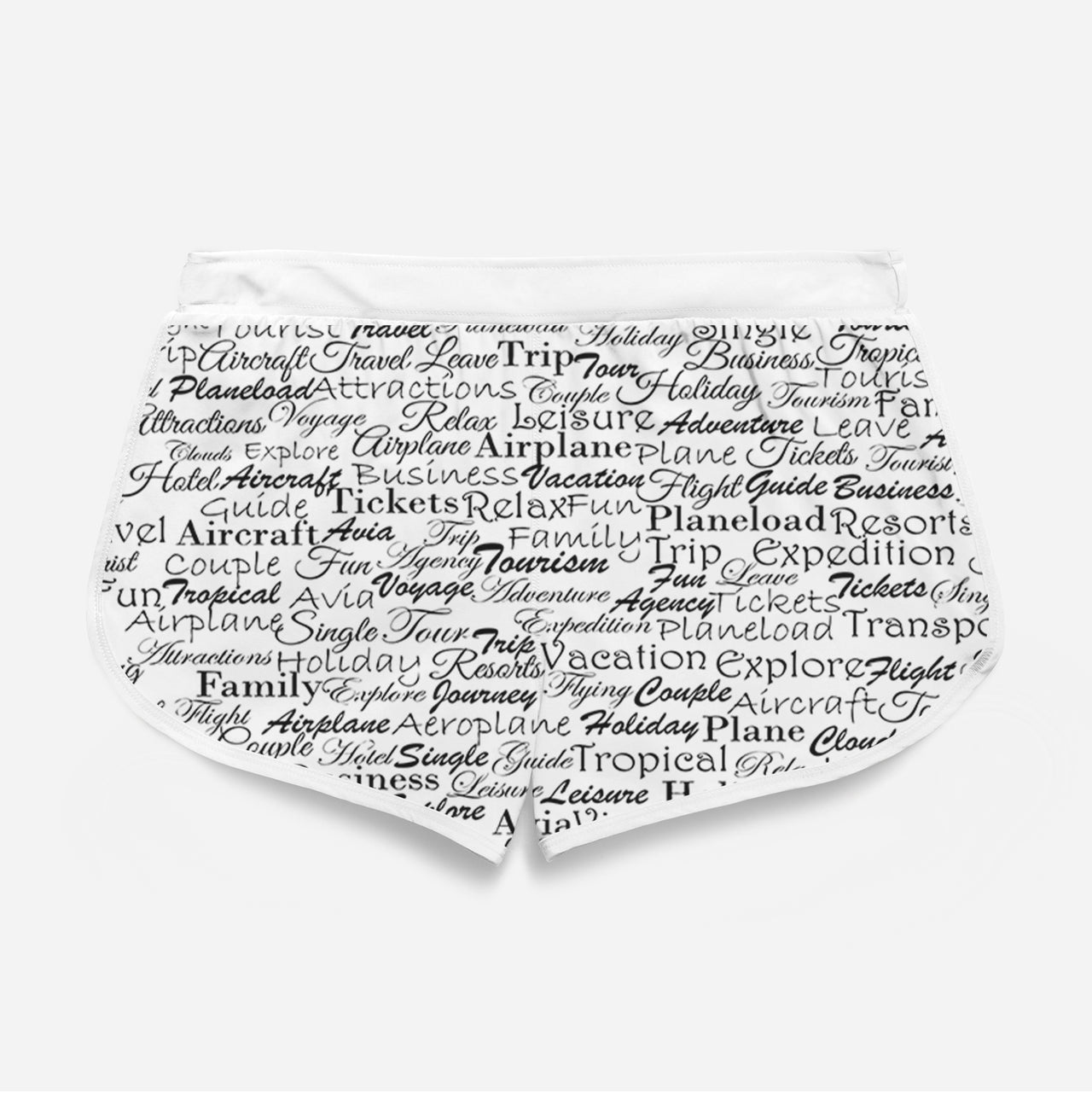Aviation Lovers Texts Designed Women Beach Style Shorts