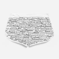 Thumbnail for Aviation Lovers Texts Designed Women Beach Style Shorts