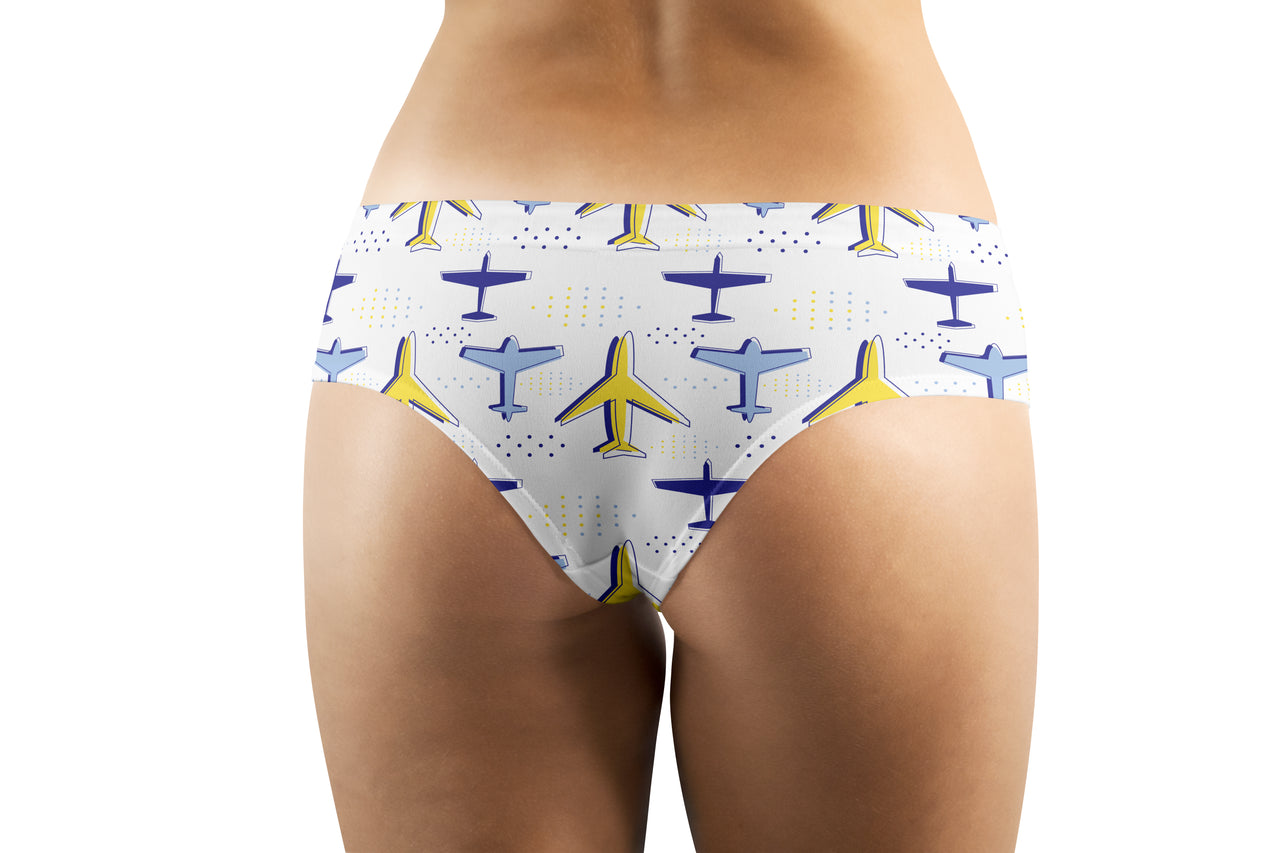 Very Colourful Airplanes Designed Women Panties & Shorts