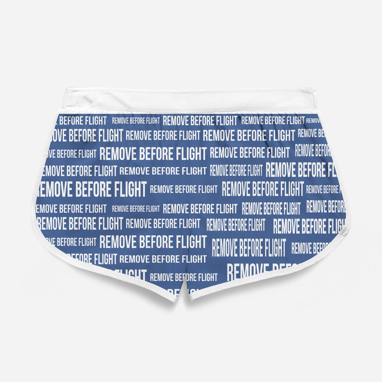 Remove Before Flight 3Blue Designed Women Beach Style Shorts