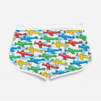 Thumbnail for Funny Airplanes Designed Women Beach Style Shorts